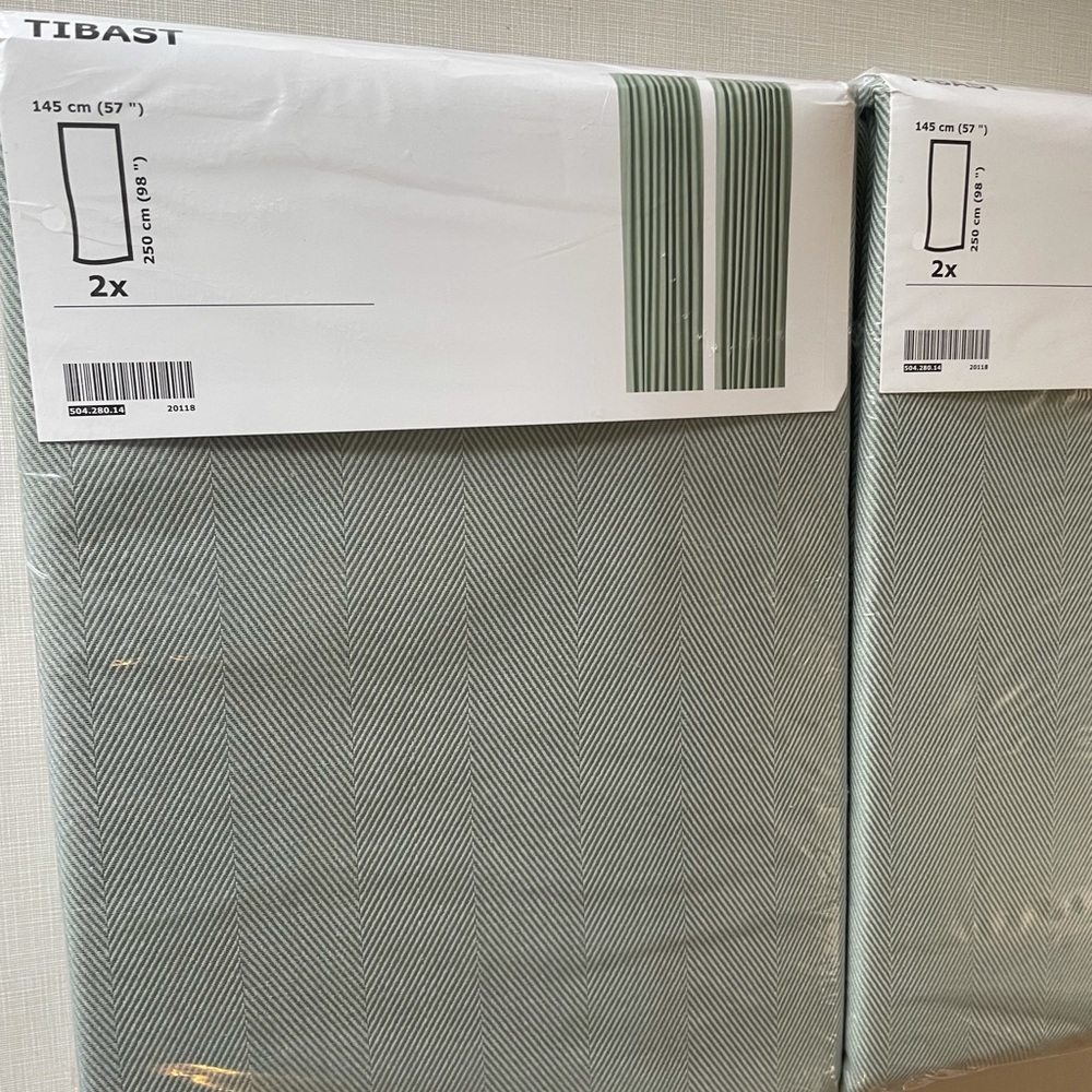 New IKEA TIBAST Curtains. 2 panels per package